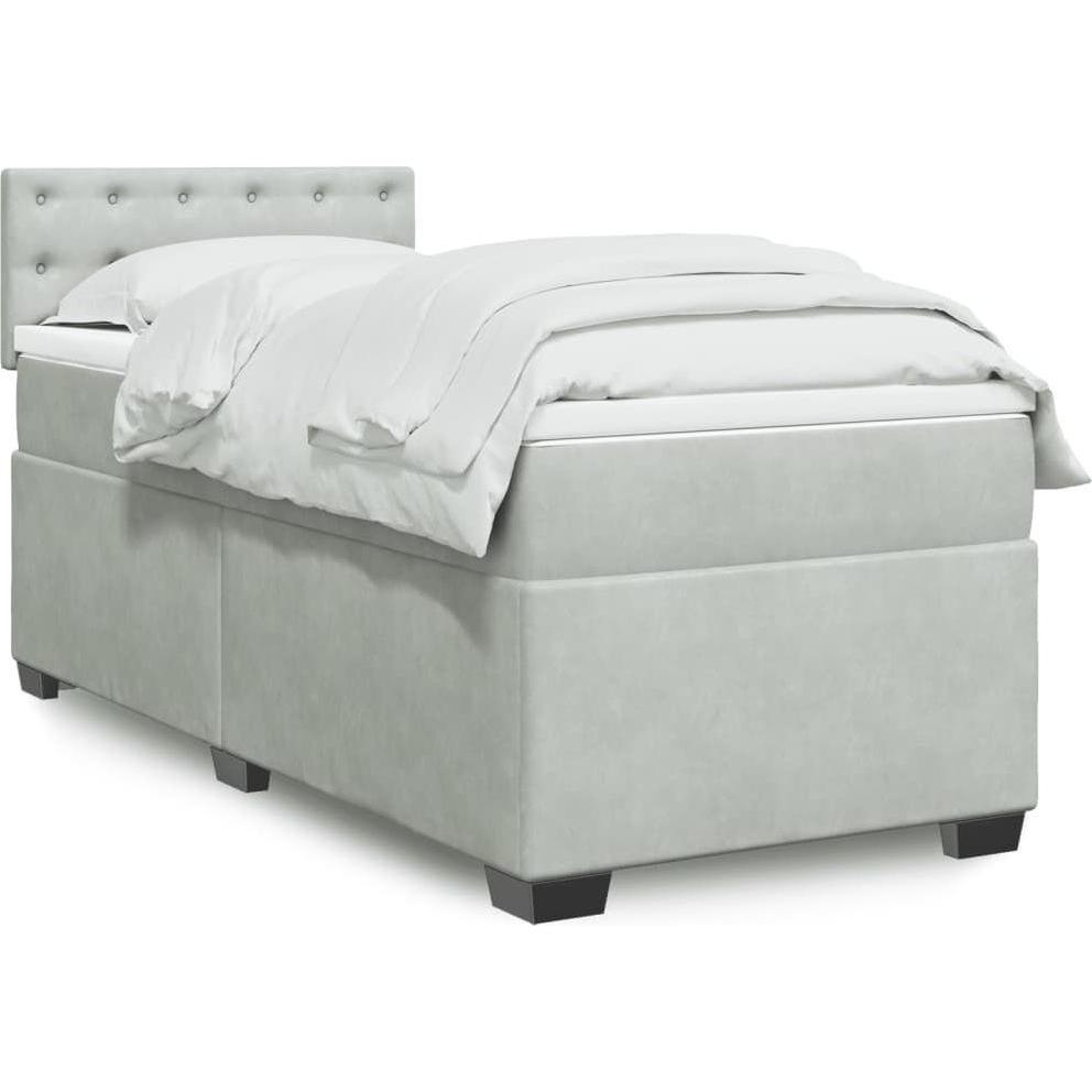VidaXL, Bett, Bo x springbett mit Matratze 80 x 200 cm Samt (80 x 200 cm)