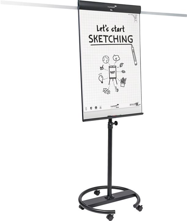 Produktbild Legamaster SKETCH PRO mobiles Flipchart Rundfuss (68 x 105 cm)