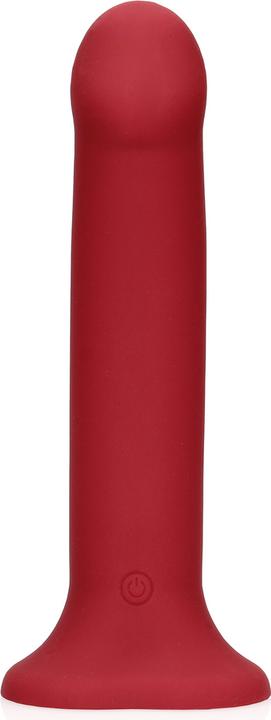 Actual product image Loveline Non-Phallic Vibrating Dildo - Large - Raspberry Red