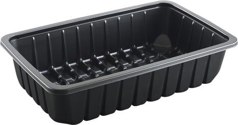 Image du produit Faech Barquette à viande K 8160S 262x161x59mm 1800ml noir PP 300pcs/pack - (300 pcs.)