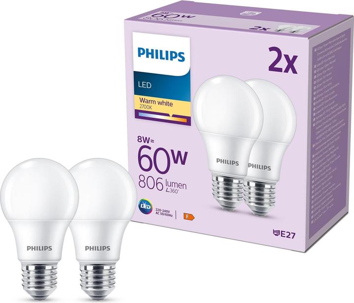 Produktbild Philips LED Bulbs (E27, 806 lm, 2 x)