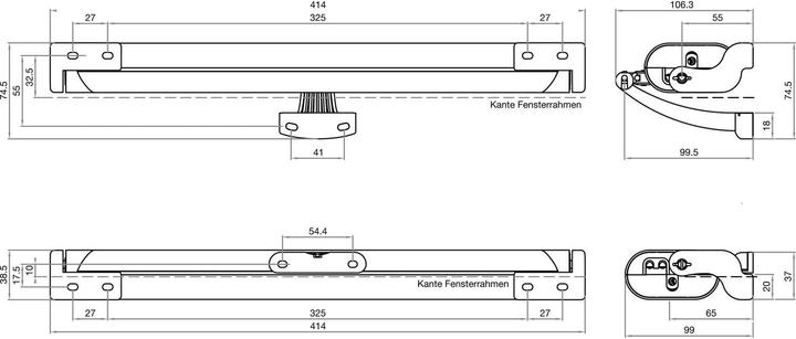 Produktbild Liwin Kettenmotor L25 230V Hub 200/250/380 mm weiss RAL9010