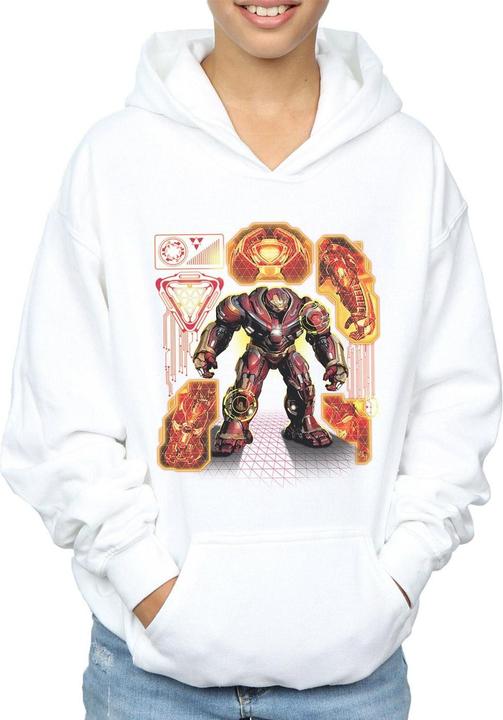 Actual product image Boys Avengers Infinity War Hulkbuster Blueprint Hoodie (116)