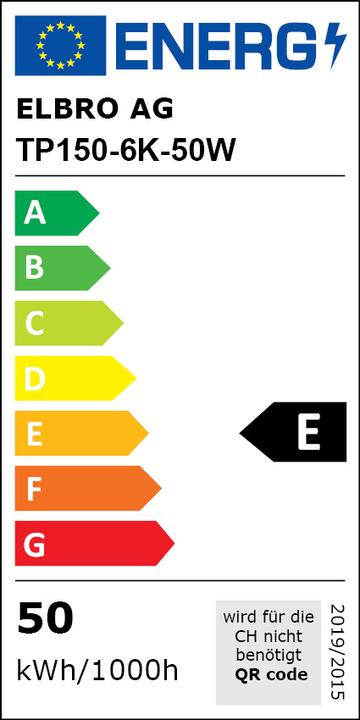 Energie-Label Elbro LED-Nassraumleuchte 1500mm 120° 50W 6500K 6000lm 865 (6500 lm)