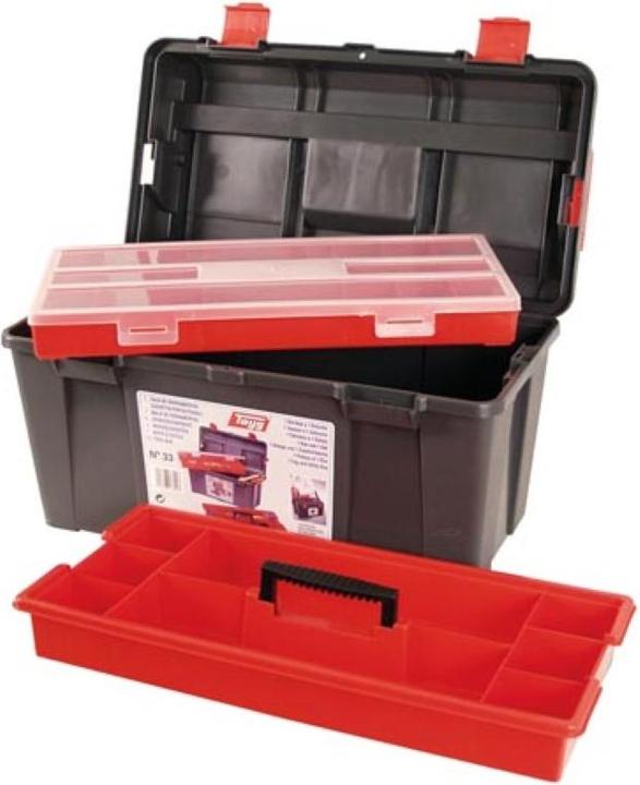 Velleman - Coffre à Outils - 480 x 258 x 255 mm - avec Plateau et Bac (1 pièces)