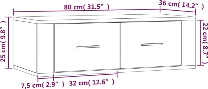 Produktbild vidaXL Eloise (80 x 36 x 25 cm)