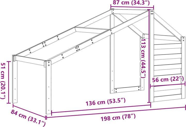 Produktbild vidaXL Dach für Kinderbett