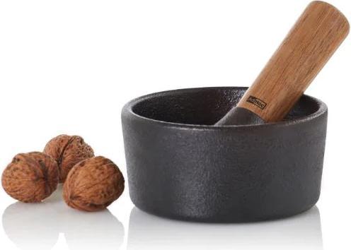 Image du produit AdHoc Mortier Camo.12, fonte/bois d'acacia, D 12 cm, H