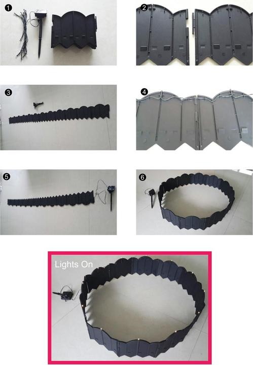 Produktbild HTI-Living Beeteinfassung 1000 cm Zierzaun Cloud mit Beleuchtung (1008 cm)