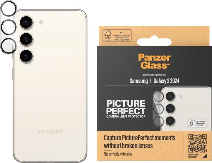 Actual product image PanzerGlass PicturePerfect Camera Lens Protector Samsung Galaxy S24 | S23 | S23+ (1 pcs., Samsung Galaxy S23, Samsung Galaxy S23+, Samsung Galaxy S24)