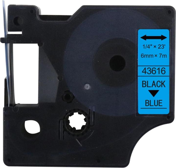 Immagine prodotto Hermex Alternatives Etikettenband zu Dymo D1 43616 Beschriftungsband (0.60 cm, Blu, Nero)