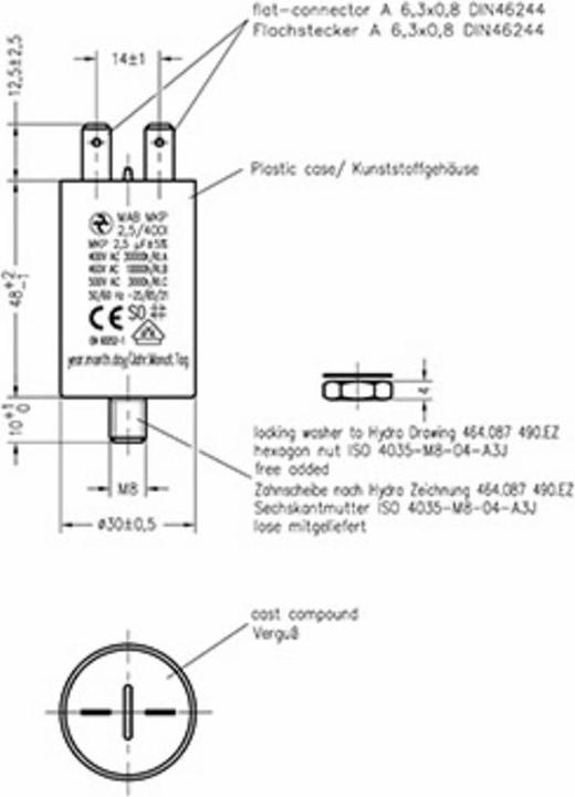 Actual product image MKP motor capacitors