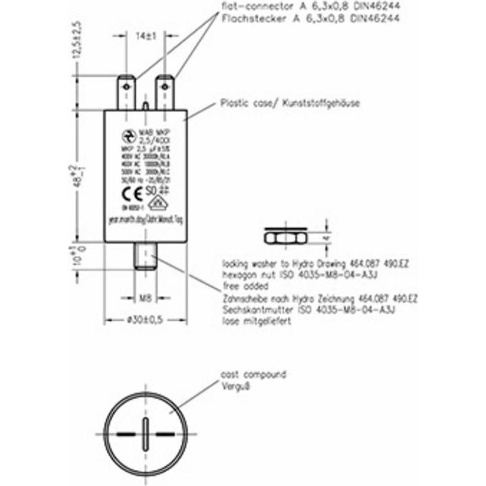 Thumbnail - Hydra MKP-Motorkondensatoren, Kondensator