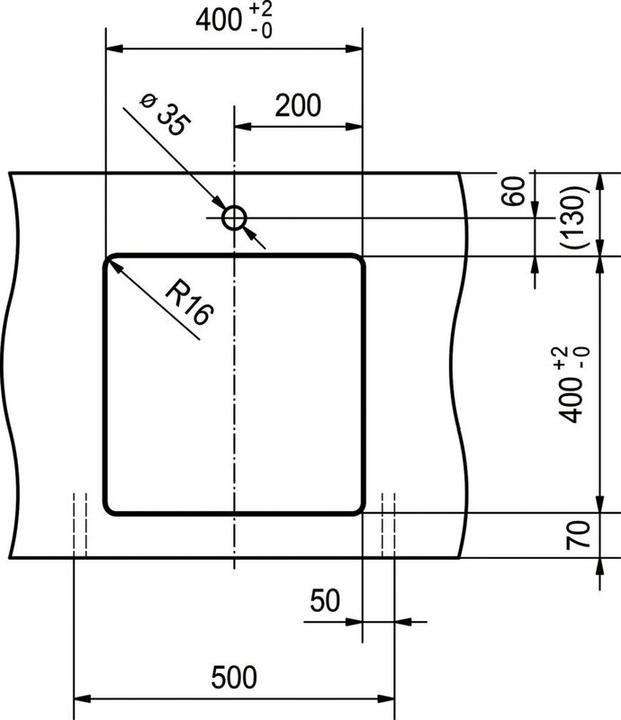 Productafbeelding Franke Maris MRX 110-40 (Onderbouw gootsteen, 44 cm, 44 cm)