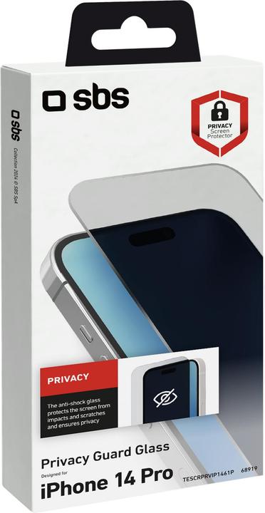 Immagine prodotto SBS Protezione dello schermo in vetro Full Cover Privacy (1 pz., Apple iPhone 14 Pro)