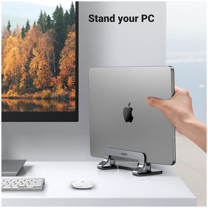 Produktbild Ugreen 45622 Stand Vertical Laptop Holder Gray