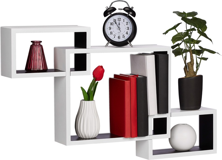 Image du produit Relaxdays Etagère murale 3 cubes à assembler (70,5 x 10 x 48 cm)