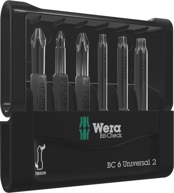 Produktbild Wera Bit-Check 6 Universal 2 SB (Kreuz Pozidriv PZ)