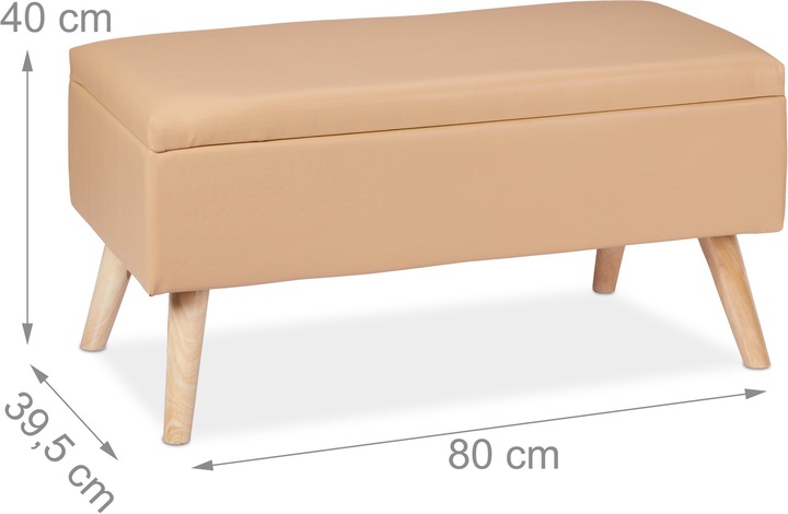 Image du produit Relaxdays Banquette de rangement (80 cm)