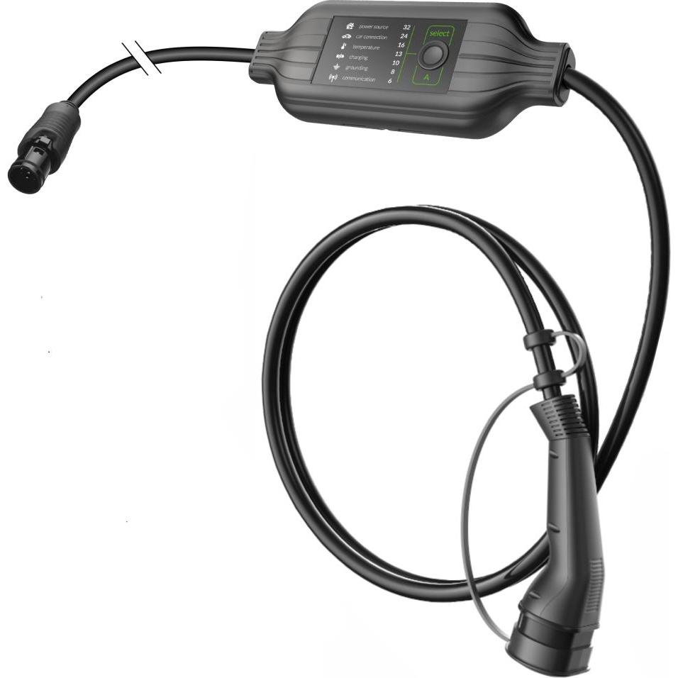 THB Bury, Elektroauto Ladestation, Bury PowerFlash tragb. Ladegert PF9050 SET EU PREMIUM (Typ 2, 22 kW, CEE 7/7)