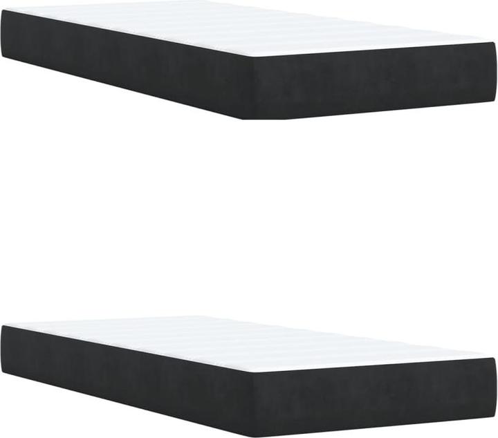 Produktbild vidaXL Bo x springbett mit Matratze 200 x 200 cm Samt (200 x 200 cm)