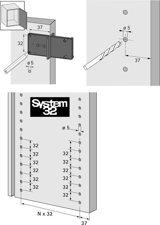 Actual product image Hettich Ankrn-Schablone (Perforated plate, 1 pcs.)