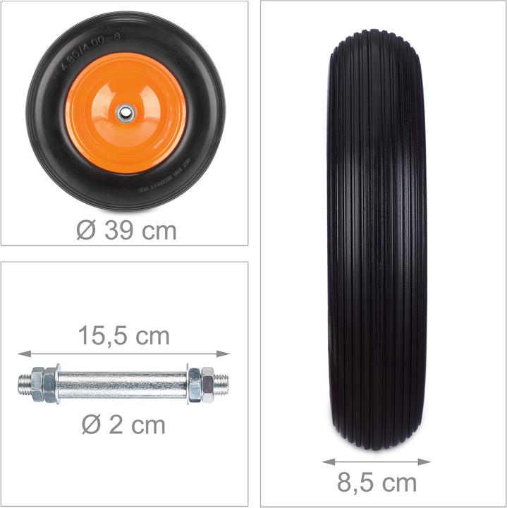 Produktbild Relaxdays Schubkarrendrad