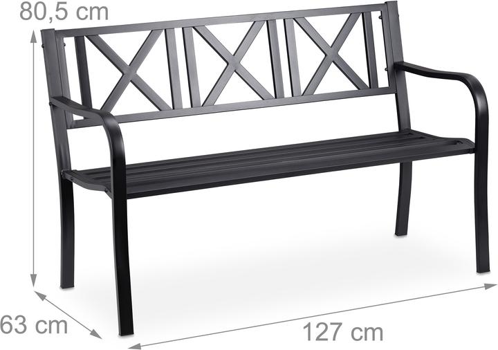 Actual product image Relaxdays Garden bench, 2 Seater