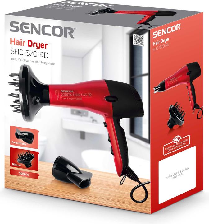 Actual product image Sencor SHD 6701RD (2000 W)
