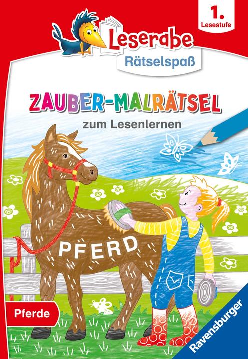 Ravensburger Leserabe Rätselspass Zauber-Malrätsel zum Lesenlernen: Pferde (1. Lesestufe)