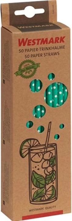 Image du produit Westmark 50 pailles en papier, vert avec des points blancs, 19,7 cm,50sb (50 x)