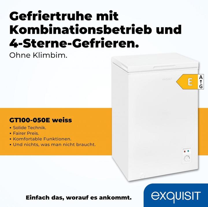 Actual product image Exquisit GT100-050E (Stand-alone, 99 l)