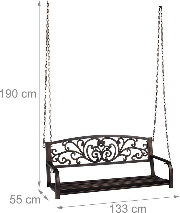 Actual product image Relaxdays Suspension bench