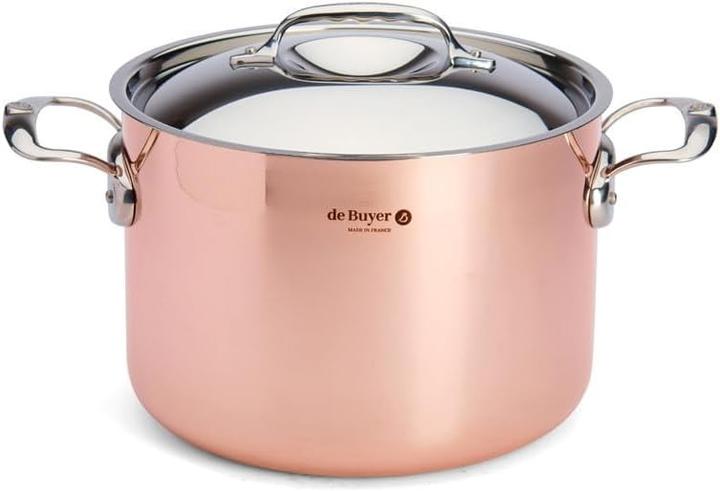 Image du produit de Buyer Prima Matera pot de cuisson à induction, avec couvercle (Casserole, Acier inoxydable, Cuivre, 24 x 16.50 cm)