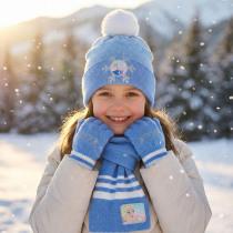 Actual product image Cerdá Disney Frozen winter set snood hat gloves