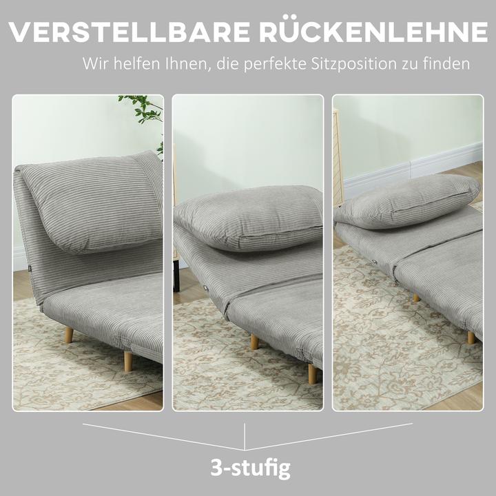 Produktbild Homcom Schlafsessel Polyester Grau