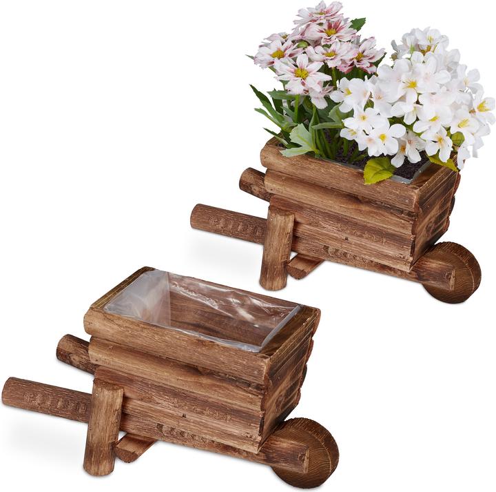 Actual product image Relaxdays Plant wheelbarrow (26 cm)