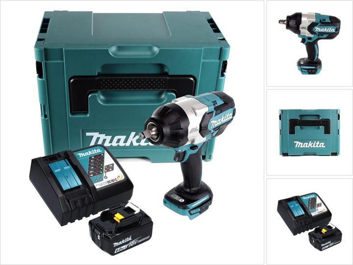 Image du produit Makita DTW 1002 RG1J Clé à choc sans fil 18 V 1000 Nm 1/2" Brushless + 1x batterie 6,0 Ah + chargeur +