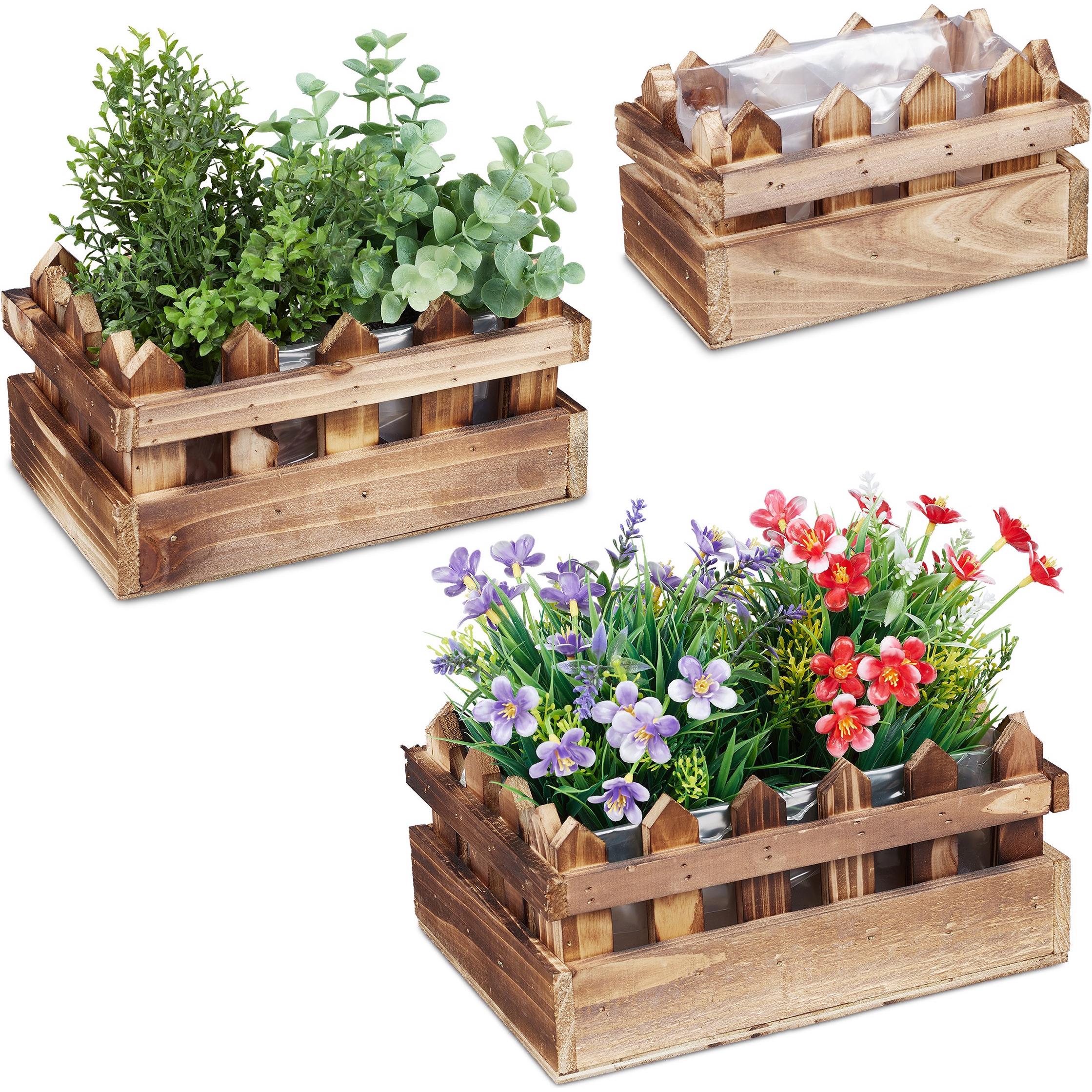 Relaxdays, Blumentopf, Blumenkasten (25.50 cm)