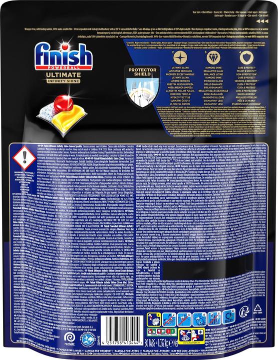 Image du produit Finish Ultimate Infinity Shine (Tabs, 80 Cycles de lavage)