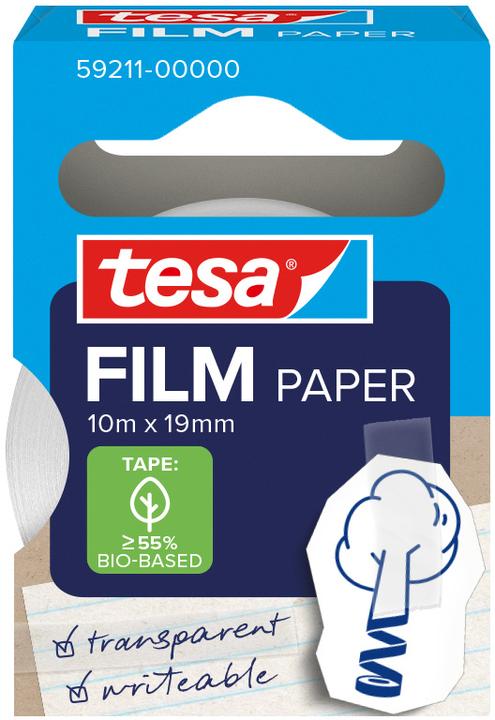 Actual product image tesa tesafilm paper adhesive tape 10m 19mm 1 roll folding box (19 mm)