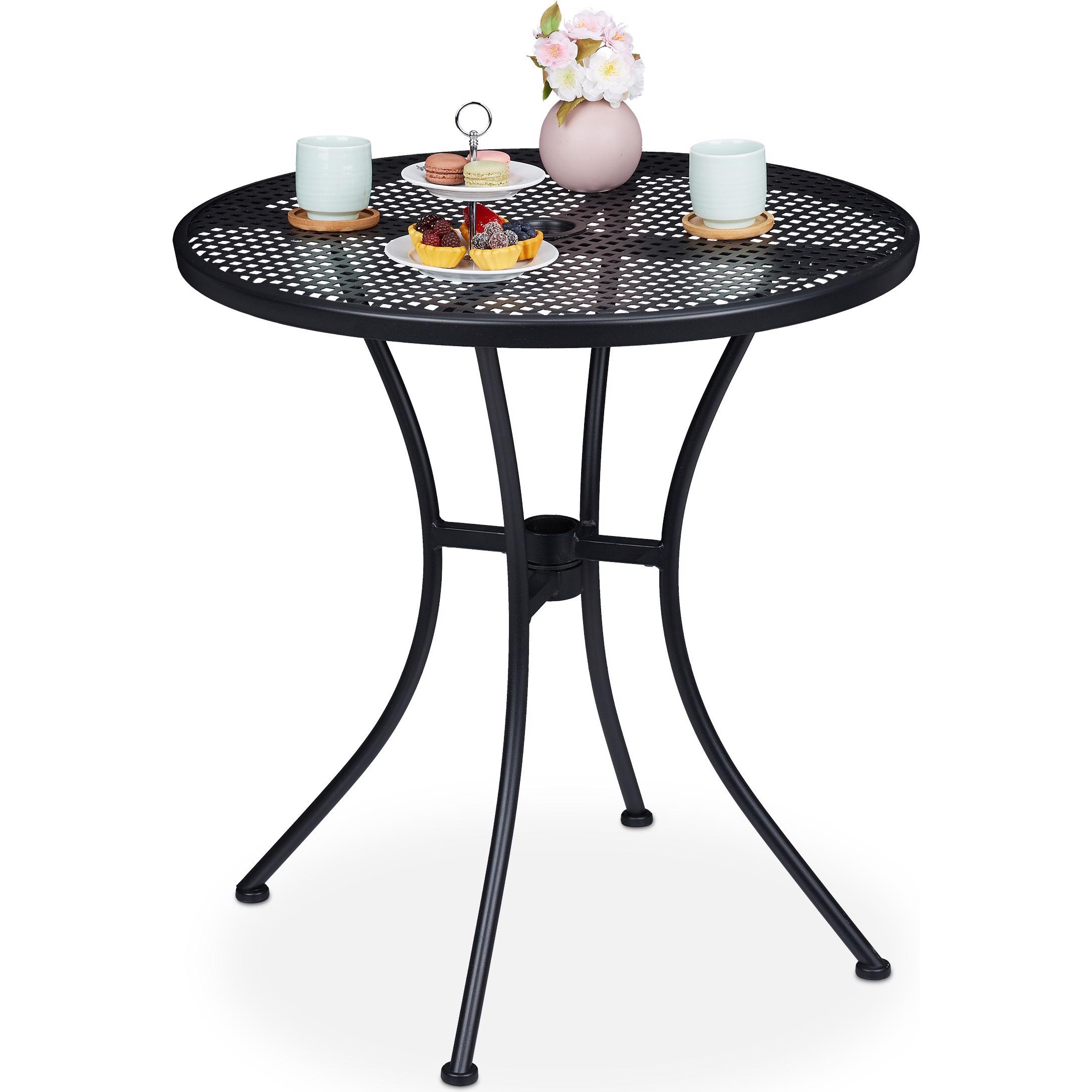 Relaxdays, Gartentisch + Balkontisch, Gartentisch (70 cm)