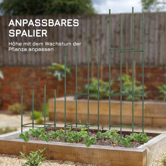 Produktbild Swisshandel24 2er-Set Rankhilfe, Rankgitter mit Anzuchtbeutel, Blumengitter, Spalier, Pflanzengerüst, für Kletterp (33 cm, 33 cm)