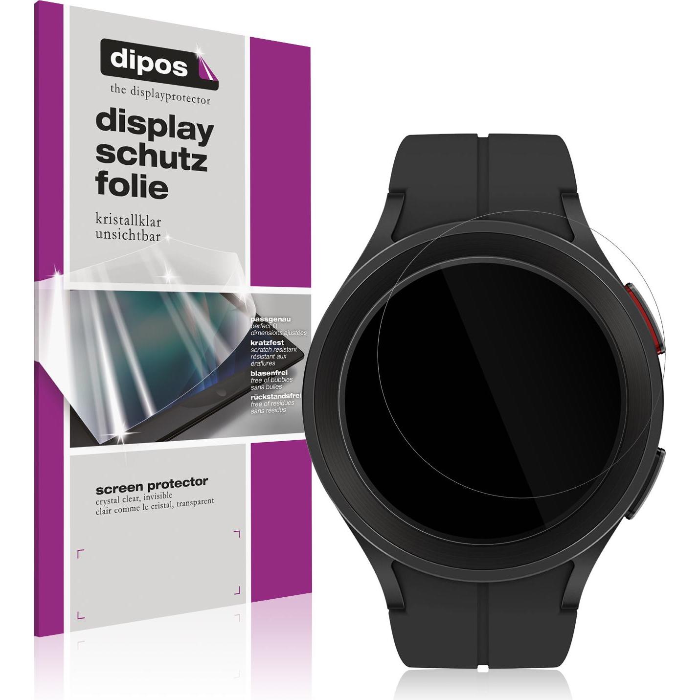 Dipos Displayschutzfolie Crystalclear, Smartwatch Schutzfolie, Transparent