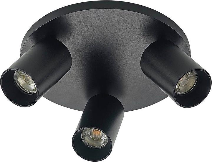Produktbild Arcchio Brinja Deckenstrahler, rund 3-fl., schwarz (GU10)