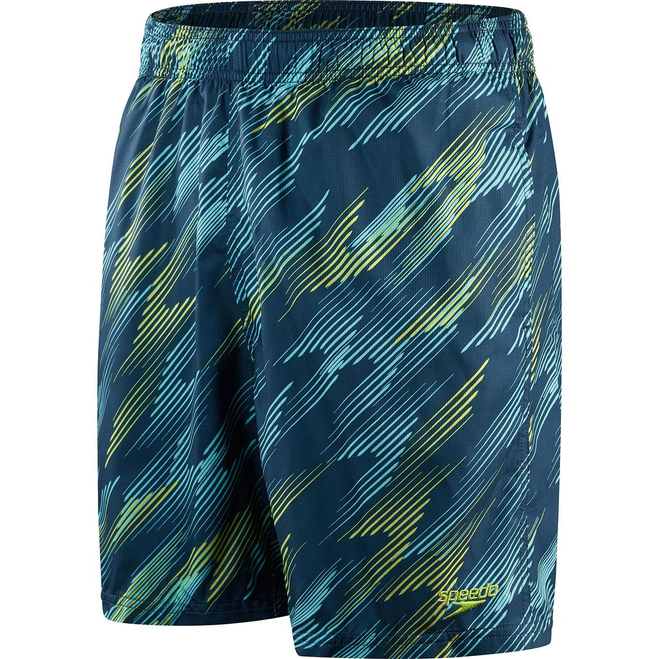 Speedo, Herren, Badehose, Sport Allover 18" Watershort, Blau, (L)