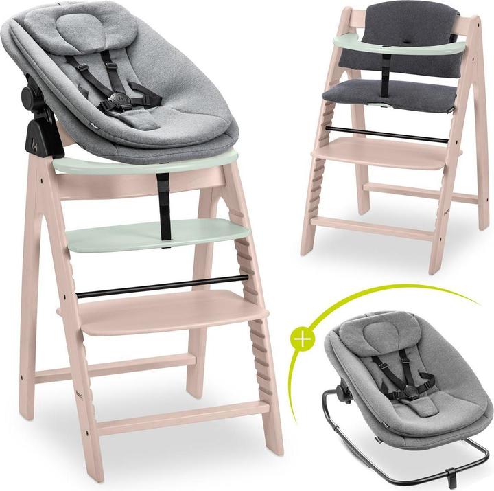 Hauck Hochstühle Arketa Beech 4-tlg. Newborn Set - Hochstuhl (High chair booster seat)
