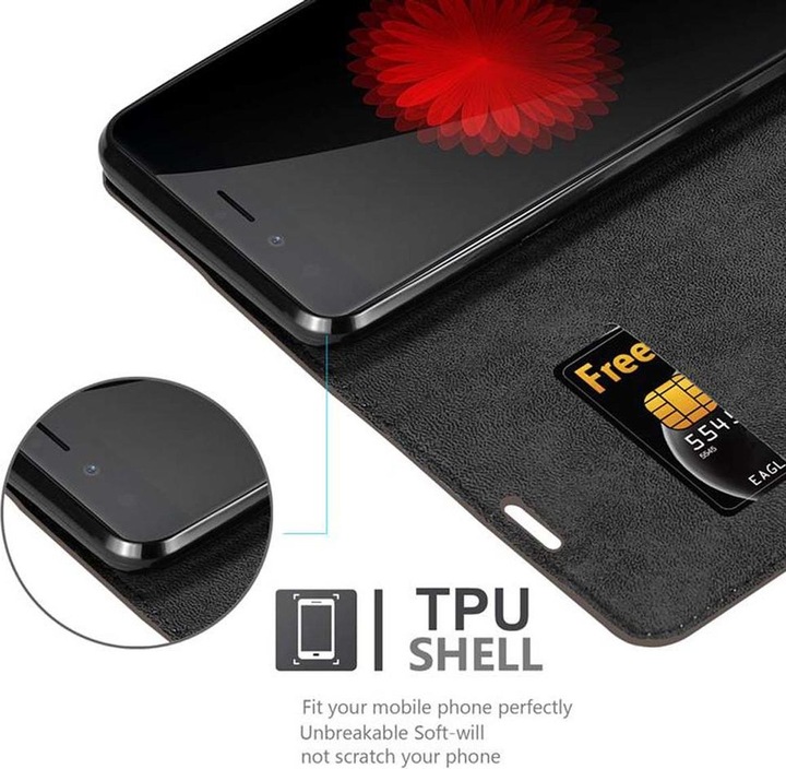 Actual product image Cadorabo Book Invisible Magnet Cover (ZTE Nubia Z11 Mini S)