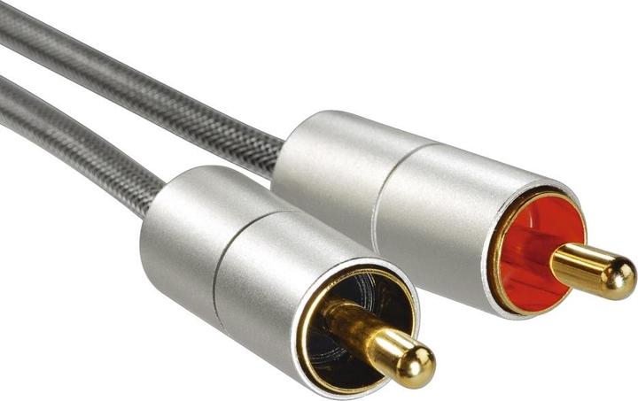 Actual product image Hama Connecting cable AluLine Klinkens (2 m, AUX cable, Cinch Cables)