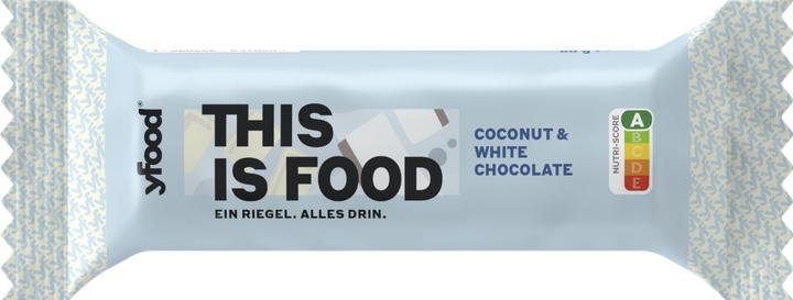 Image du produit YFood Barre Classique Noix de Coco & Chocolat Blanc (60g) (Chocolat blanc, Noix de coco, 1 pcs, 60 g)
